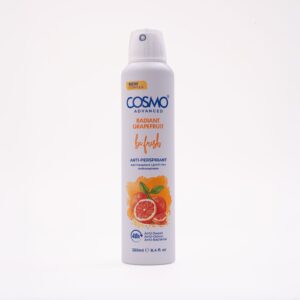 COSMO ADVANCED RADIANT GRAPEFRUIT BE FRESH ANTI-PERSPIRANT SPRAY 250ml كوزمو رذاذ مزيل تعرق