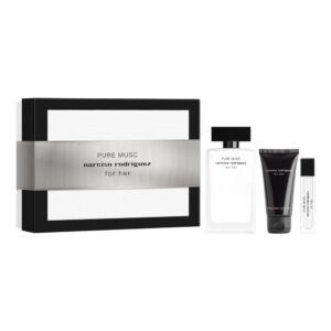 NARCISO RODRIGUEZ Pure Musc For Her Gift Set Eau de Parfum For Women (100+50+10 ml)نارسيسو رودريكيز  بكج هدايا للنساء