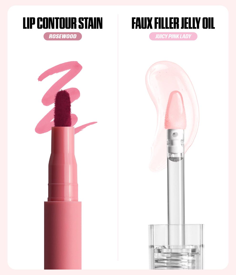 HUDA BEAUTY HABIBTI LIP DUO RAMADAN SET - ROSY PINK هدى بيوتي سيت هدايا للنساء - Image 6