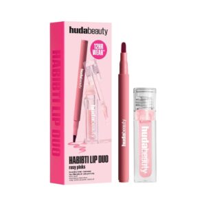 HUDA BEAUTY HABIBTI LIP DUO RAMADAN SET - ROSY PINK هدى بيوتي سيت هدايا للنساء