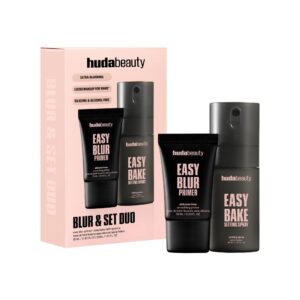 HUDA BEAUTY MINI BLUR & SET DUO (Primer 10ml+ Setting Spray 30ml)هدى بيوتي بگج مكياج بحجم صغير برايمر + رذاذ مثبت للمكياج