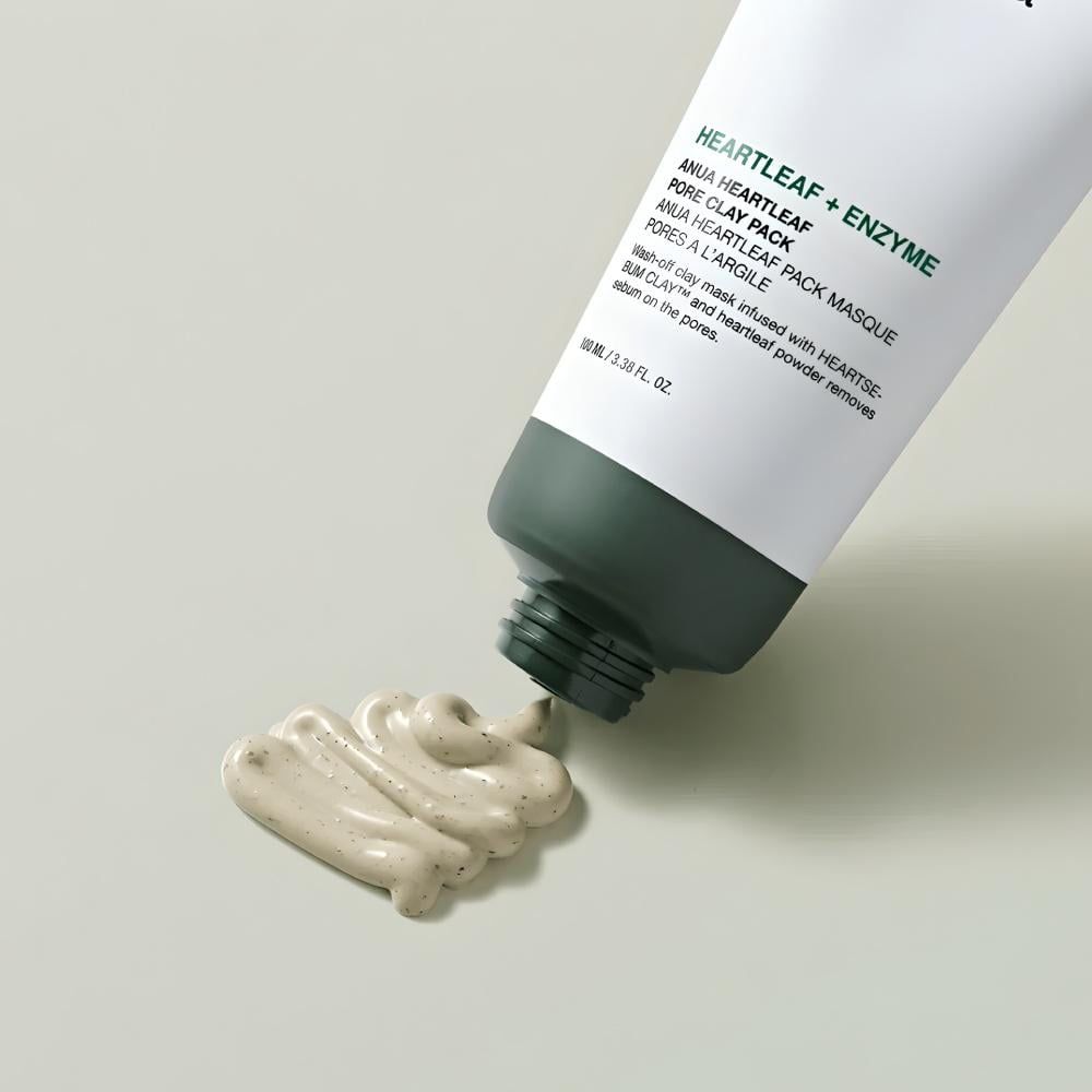 ANUA HEARTLEAF + ENZYME PORE CLAY PACK 100ml (For oily & Combination) أنوا قناع الطين للعناية بالبشرة - Image 3