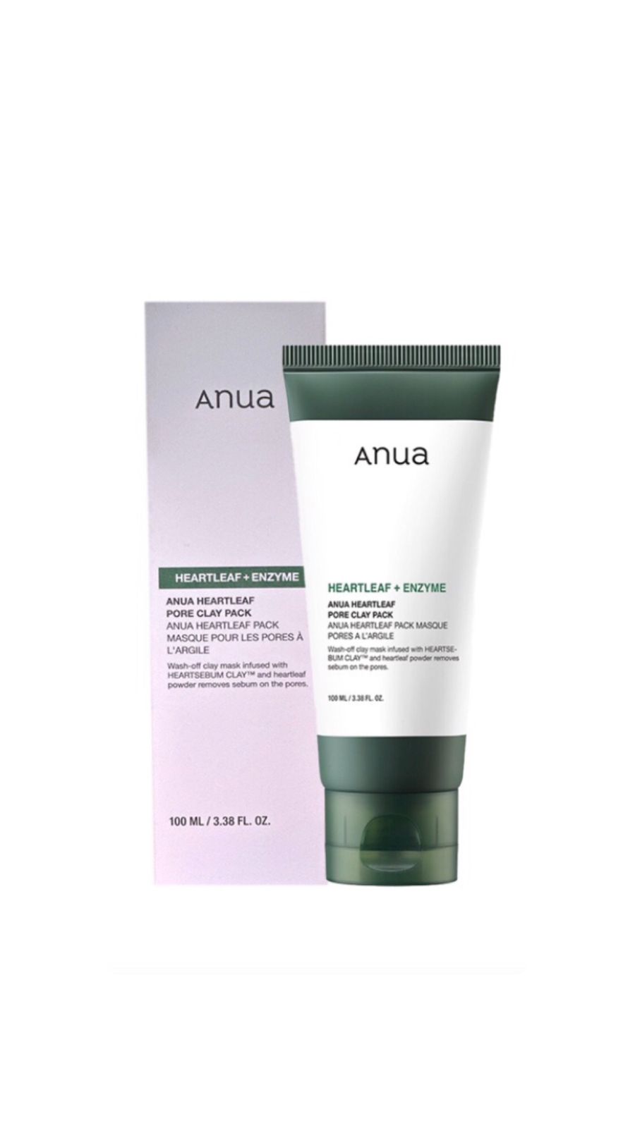 ANUA HEARTLEAF + ENZYME PORE CLAY PACK 100ml (For oily & Combination) أنوا قناع الطين للعناية بالبشرة - Image 2