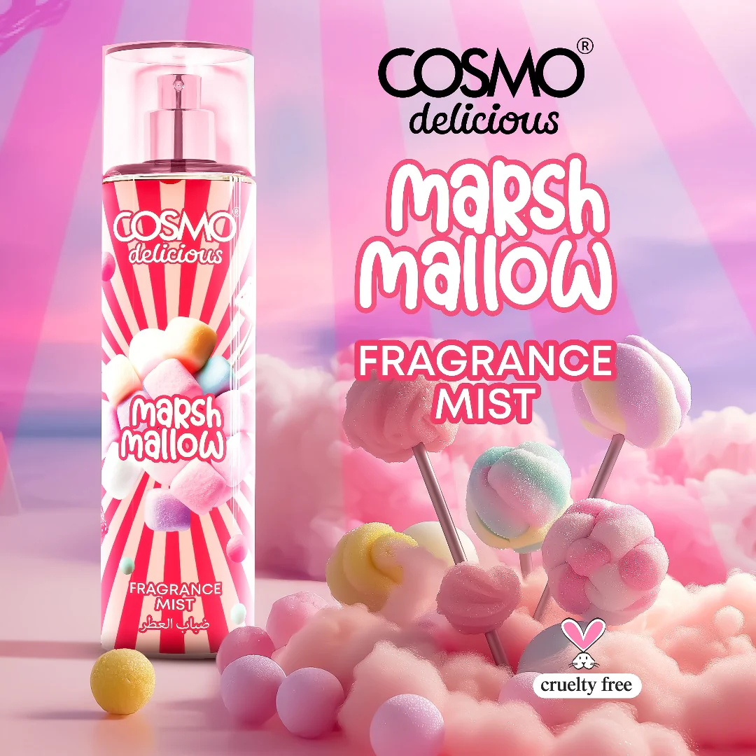 COSMO Marsh Mallow Fragrance Body Mist 250ml كوزمو رذاذ معطر للجسم - Image 2