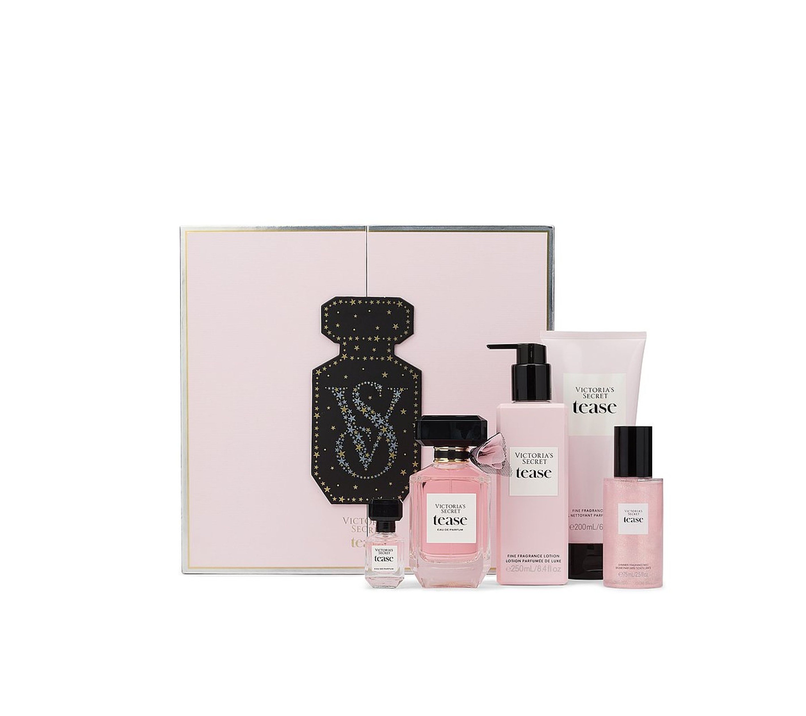 VICTORIA'S SECRET Tease Gift Set (EDP 50ml + Mini EDP 7.5ml + Mist 75ml + Lotion 250ml + Shower Gel 200ml)  فكتوريا سيكرت بكج هدايا