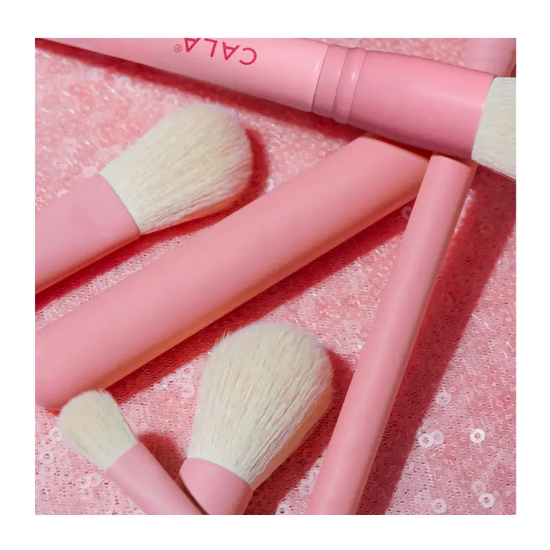 CALA Pretty in Pink Face and Eye Brush Set 6pcs 76774 كالا مجموعة فرش للوجه والعينين - Image 3