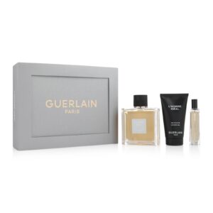 GUERLAIN PARIS L HOMME IDEAL EAU DE TOILETTE GIFT SET (100+10+75) كيرلين بكج هدايا للرجال