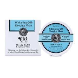 SCENTIO Milk Plus Bright and Smooth Brightening Q10 Sleeping Mask 100ml  سينتيو ماسك ليلي لتفتيح وترطيب البشرة