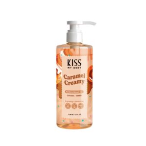 KISS MY BODY Perfume Shower Gel Caramel Creamy 380ml  غسول جسم جل معطر برائحة الكراميل الكريمية