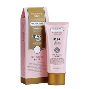 SCENTIO DOUBLE MILK TRIPLE SKIN REFINING SCRUB 100ml  سينتيو مقشر دبل ميلك الثلاثي لتفتيح وتحسين ملمس البشرة