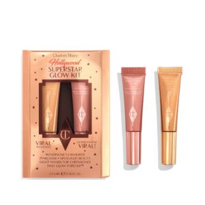 CHARLOTTE TILBURY Hollywood Superstar Glow Kit (HIGHLIGHTER WAND + CONTOUR WAND)  شارلوت بكج مكياج للبشرة
