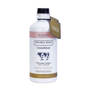 SCENTIO Double Milk Triple White Bath Cream 350ml  سينتيو غسول حليبي مرطب ومجدد للجسم