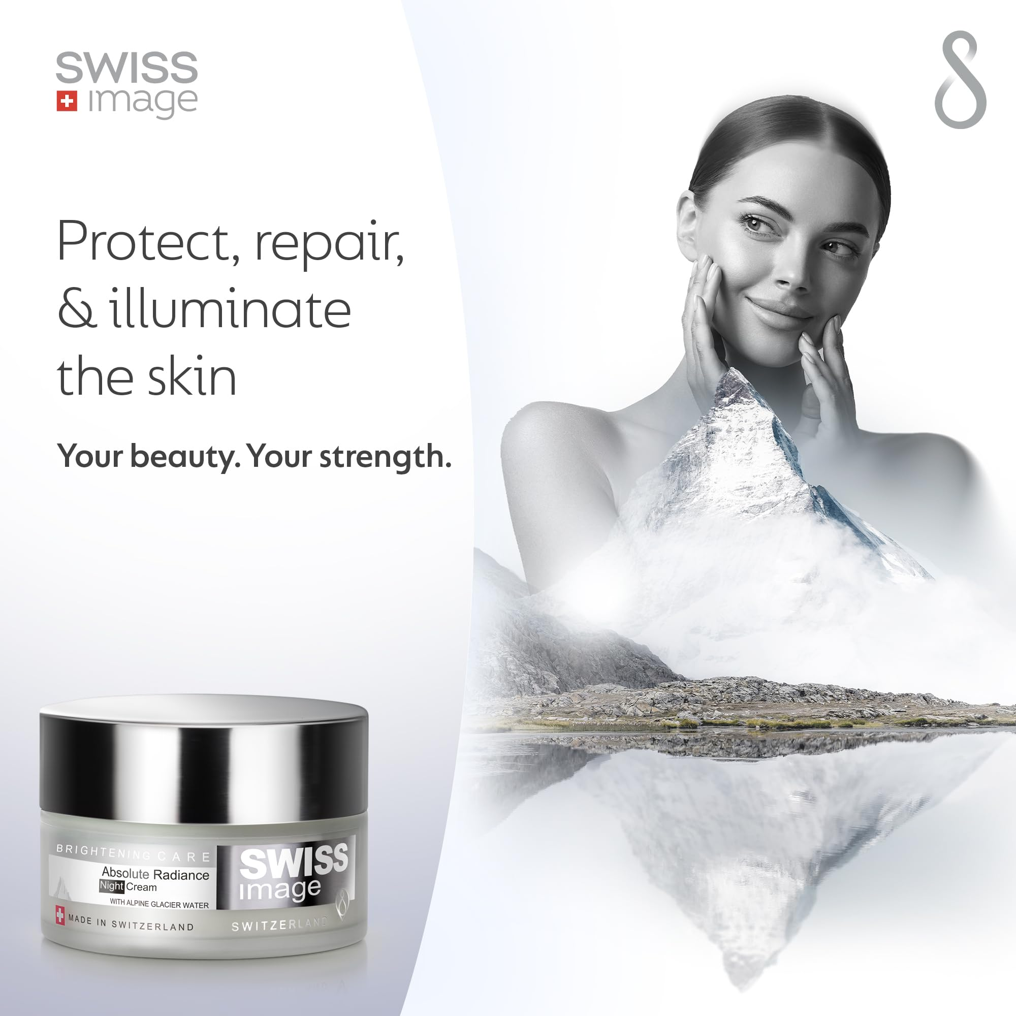 SWISS IMAGE Brightening Night Cream with Niacinamide For all skin types 50ml سويس ايمج كريم ليلي مرطب ومجدد لخلايا البشرة مناسب لجميع انواع البشرة - Image 3