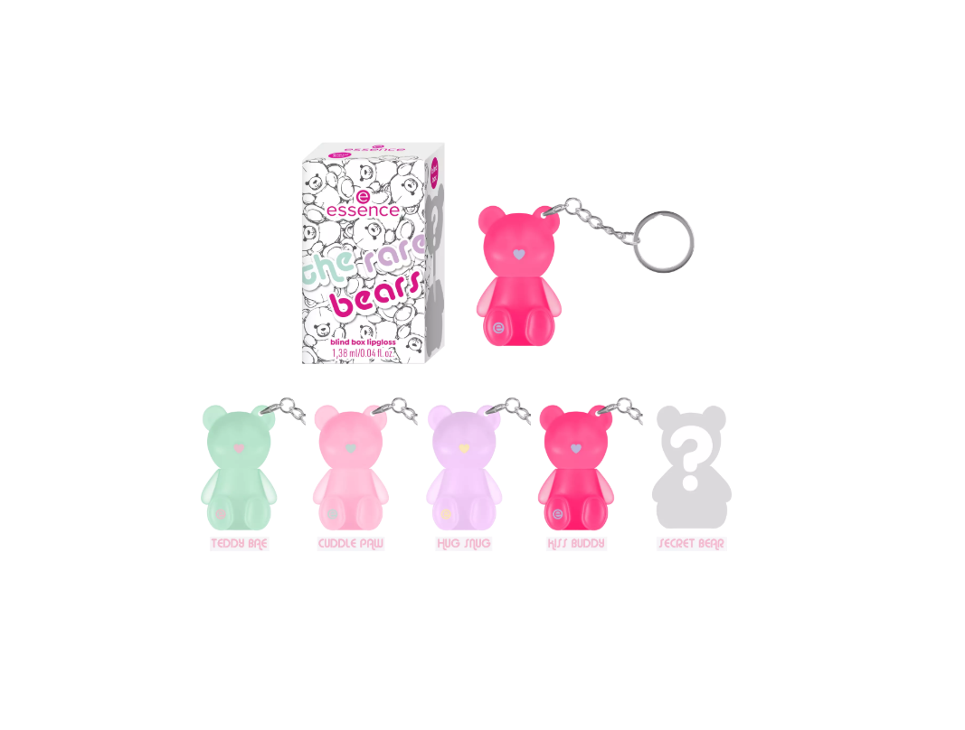 ESSENCE the rare bears blind box lipgloss اسينس ملمع شفاه شفاف في علبة مفاجآت - Image 2