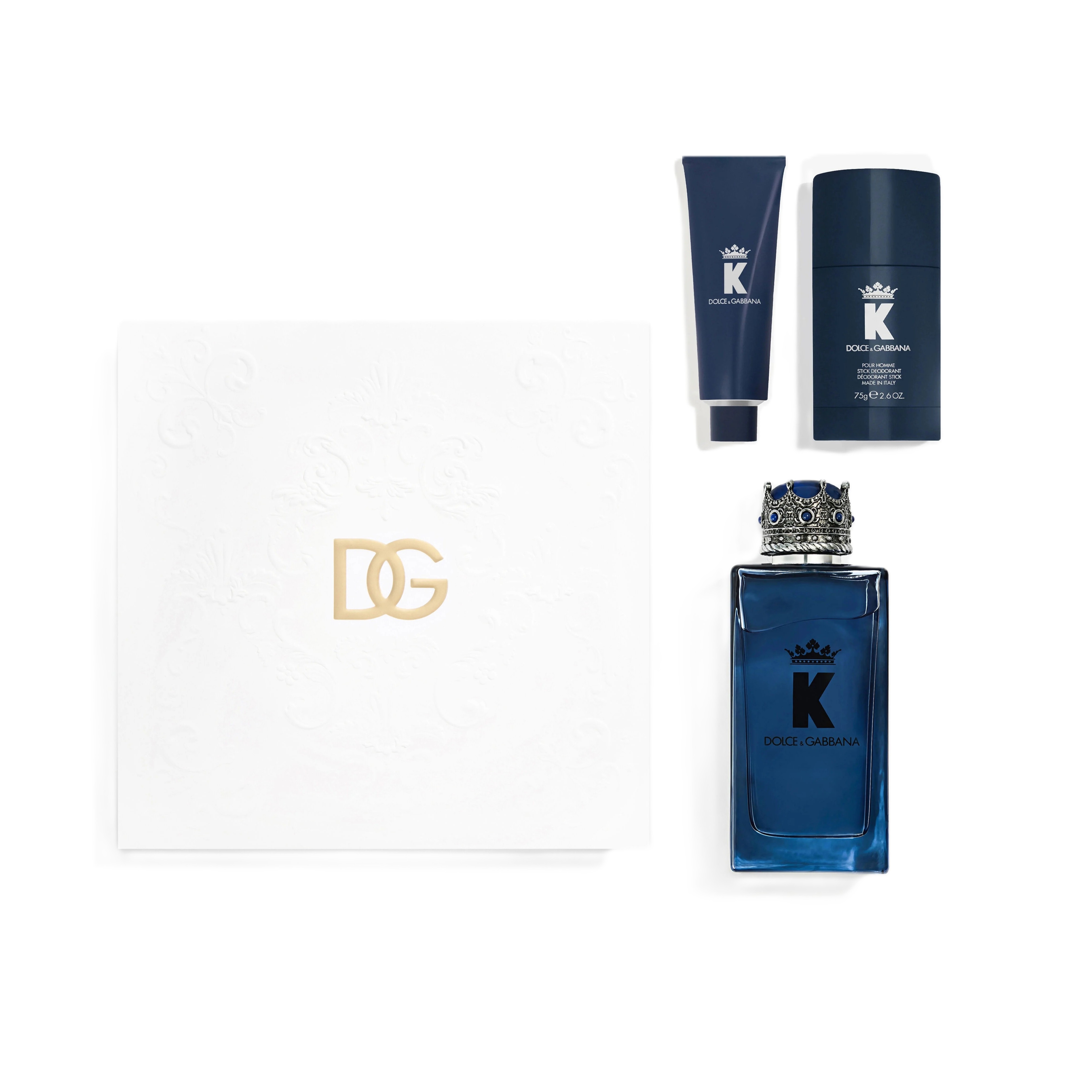 DOLCE &amp; GABBANA K Eau De Parfum Gift Set For Men (100ml+ 50ml+ 75ml)  دولجي كابانا بكج هدايا للرجال