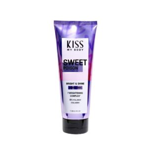 KISS MY BODY Bright Shine Perfume Lotion 226g - Sweet Poison لوشن مرطب للجسم برائحة الخوخ والورد والمسك