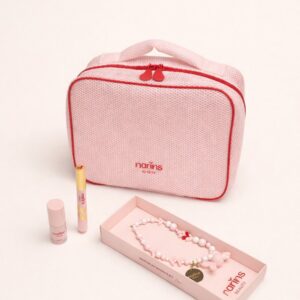 NARINS BEAUTY THE CARRY-ALL SET ( CARRY-ALL Bag + BUN BUN Wristlet + BUN BUN Lip Jelly Tint (Icy) + AURA Cooling Lip Gloss) نارين بيوتي مجموعة هدايا للنساء