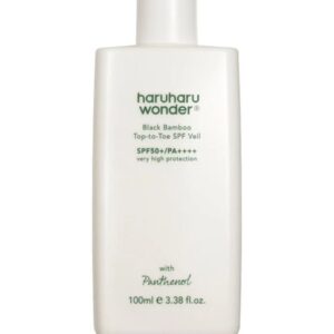 HARUHARU WONDER BLACK BAMBOO SUNSCREEN SPF 50+ FOR All SKiN TYPES 100ml هارو هارو واقي شمس للوجه والجسم