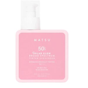 MATSU SOLAR GLOW BROAD SPECTRUM TINTED SUNSCREEN 100ml (For All Skin Types) ماتسو كريم واقي شمس ملون للبشرة