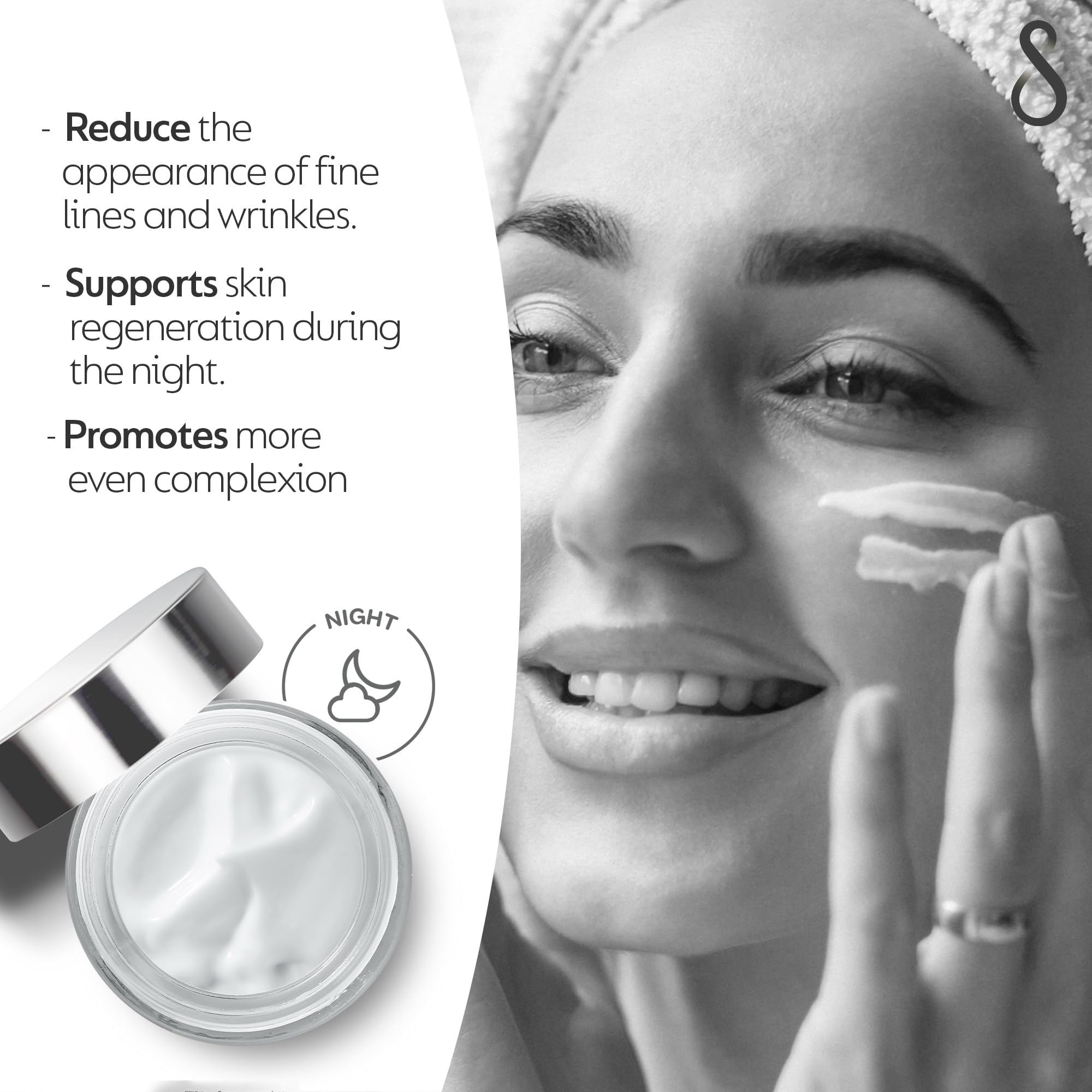 SWISS IMAGE Brightening Night Cream with Niacinamide For all skin types 50ml سويس ايمج كريم ليلي مرطب ومجدد لخلايا البشرة مناسب لجميع انواع البشرة - Image 5