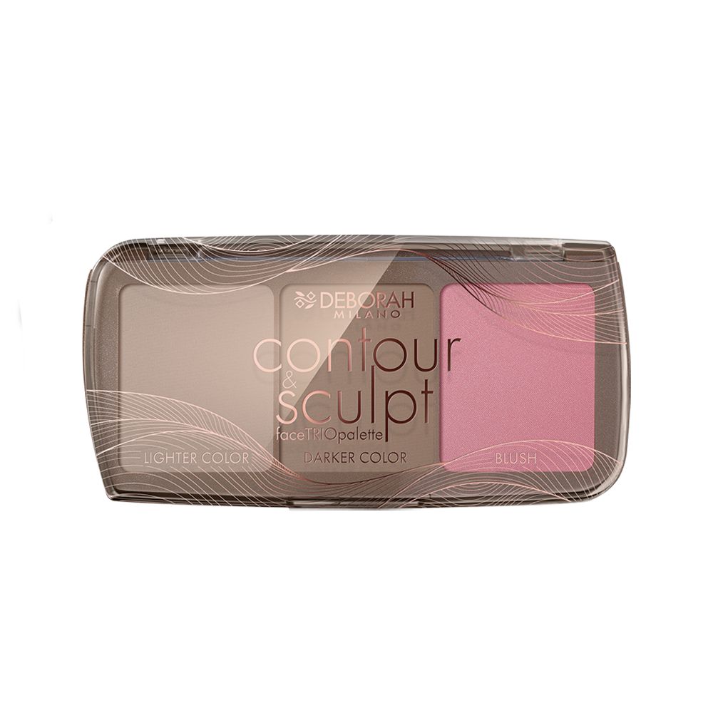 DEBORAH MILANO FACE TRIO PALETTE CONTOUR &SCULPT - DARK 02 ديبورا ميلانو باليت للوجه - Image 2