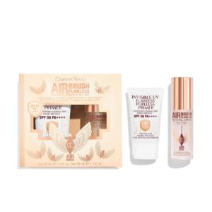 CHARLOTTE TILBURY Airbrush Flawless (Primer 30ml + Setting Spray 35ml) Set Kit  تشارلوت مجموعة مكياج للبشرة