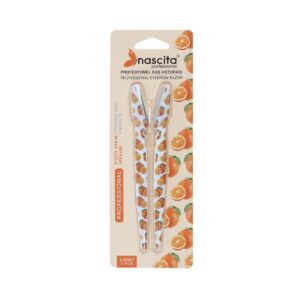 NASCITA EYEBROW Razor - 10 Orange  ناسيتا شفرات لإزالة شعر الوجه والحواجب