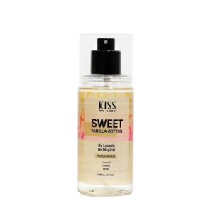 KISS MY BODY Eau De Toilette Body Mist for women 88ml - Sweet Vanilla Cotton عطر مست للجسم