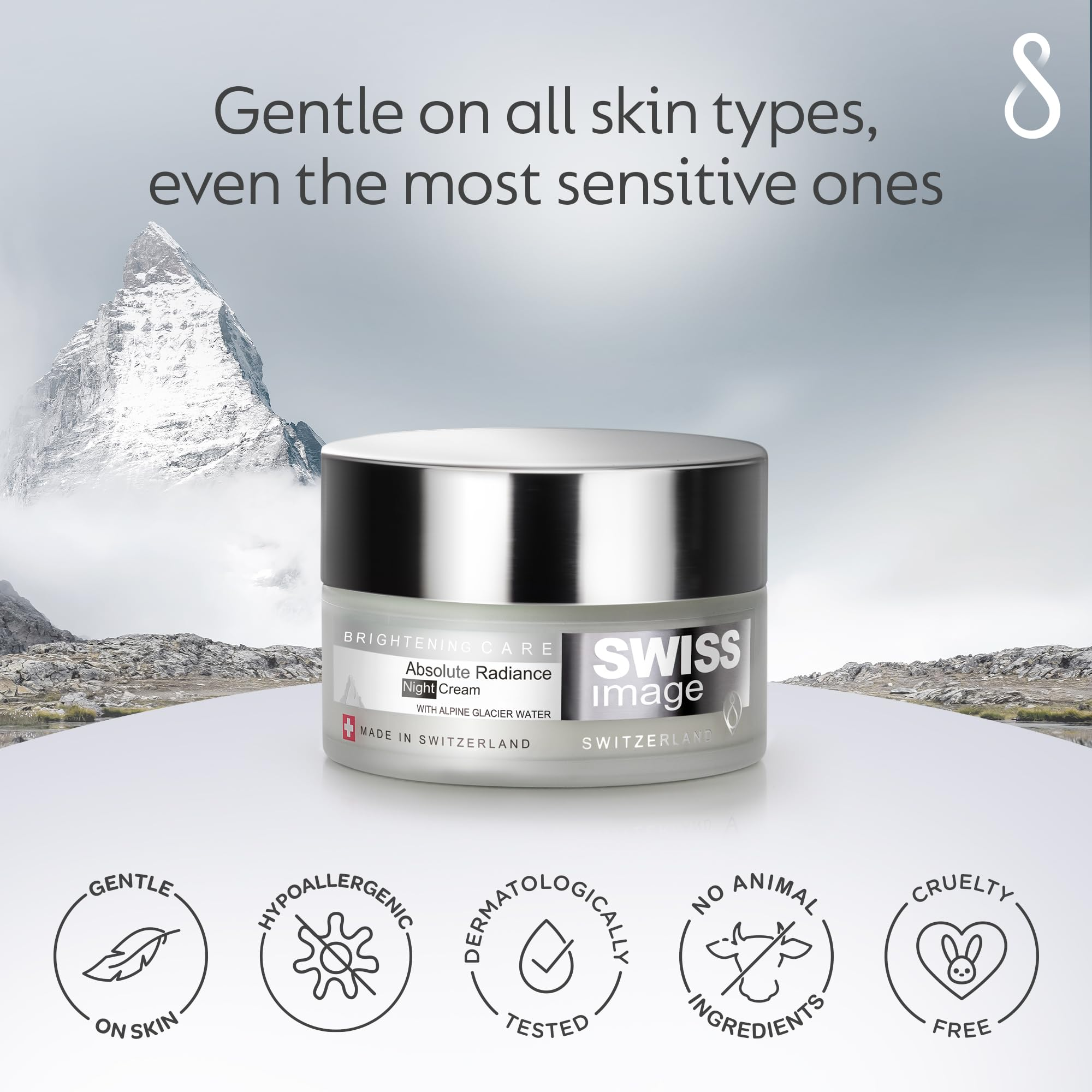SWISS IMAGE Brightening Night Cream with Niacinamide For all skin types 50ml سويس ايمج كريم ليلي مرطب ومجدد لخلايا البشرة مناسب لجميع انواع البشرة - Image 6