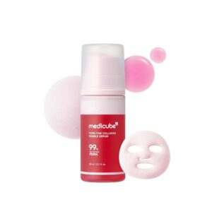 MEDICUBE PDRN Pink Collagen Bubble Serum for all skin types 95ml ميدكيوب سيروم الكولاجين لترطيب وشد البشرة
