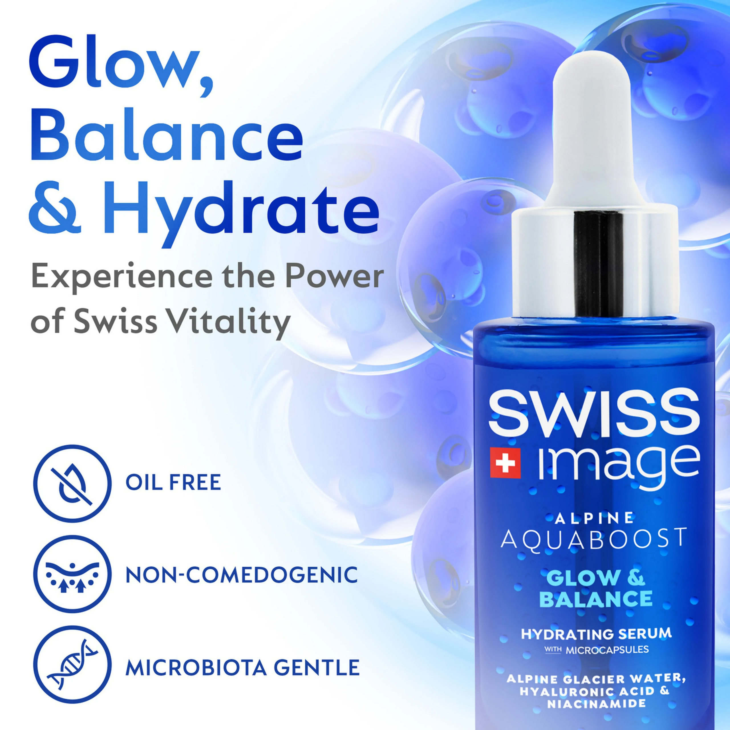 SWISS IMAGE Aquaboost Glow & Balance Serum 30ml سويس ايمج سيروم مرطب ومعزز لإشراقة البشرة - Image 4