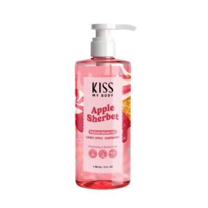 KISS MY BODY Perfume Shower Gel Apple Sherbet 380ml  غسول جسم جل معطر برائحة التفاح المنعش
