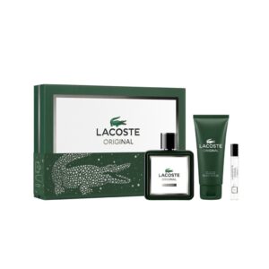 LACOSTE Men's Original Eau de Parfum Gift Set (100ml+ 7.5ml) + 100ml Shower Gel لاكوست بكج هدايا للرجال