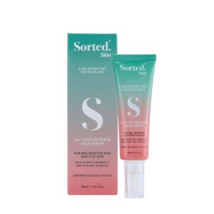 SORTED SKIN 3 IN 1 ANTI-REDNESS FACE SERUM 30ml سورتيد سكن سيروم مرطب ومهدئ ومضاد لإحمرار البشرة