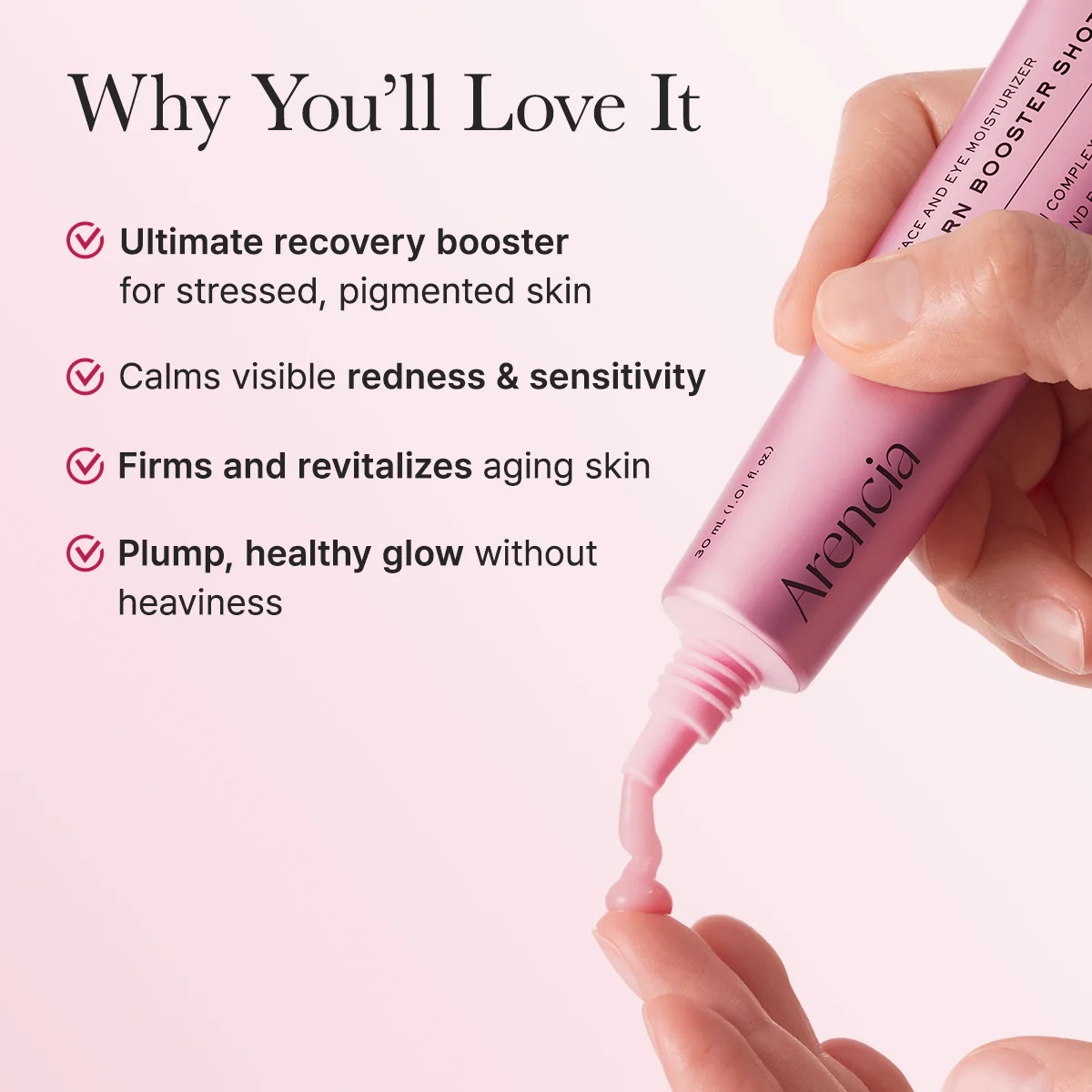 ARENCIA PDRN Booster Shot Face and Eye Moisturizer 30ml ارينسيا كريم مرطب يهدئ الاحمرار ،يقوي حاجز البشرة ويوحد لون البشرة - Image 4