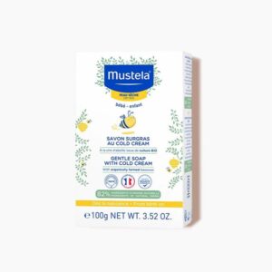 MUSTELA Gentle soap with cold cream 100g  موستيلا صابون شمع العسل يرطب ويغذي بشرة الاطفال