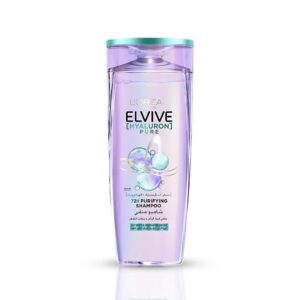 LOREAL PARIS ELVIVE HYALURON PURE 72h Purifying Shampoo 400ml  لوريال باريس إلفيف شامبو منقي ينقي فروة الرأس ويرطب الشعر مناسب لفروة الرأس الدهنية