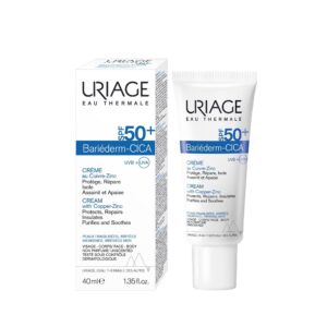 URIAGE Bariéderm Cica-Cream with Copper-Zinc SPF50+ 40ml  يورياج كريم معالج و مرمم لحاجز البشرة مع عامل حماية من أشعة الشمس