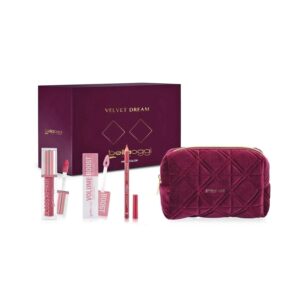 BELLAOGGI magic glow Lip Kit (LIP BALM 01 + LIP PENCIL 04 + POCHETTE + LIP GLOSS 03)  بيلا أوجي بكج مكياج شفاه