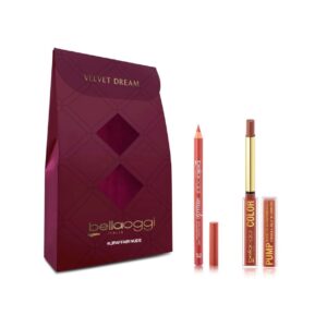 BELLAOGGI MINI KIT LIP AFFAIR NUDE (LIP NUDE 52 + LIP COLOR PUMP 002)  بيلا أوجي بكج مكياج شفاه