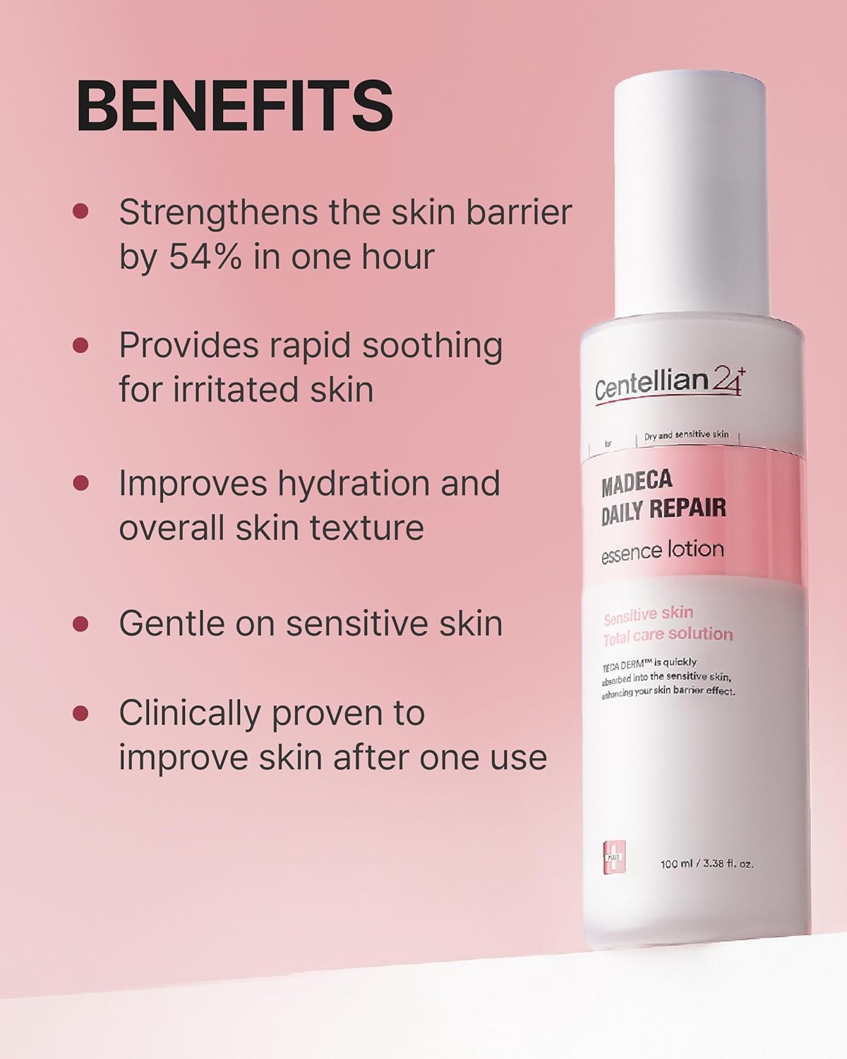 CENTELLIAN 24 Madeca Daily Repair Essence Lotion for sensitive skin 100ml سنتليان لوشن مرطب ومقوي لحاجز البشرة مناسب للبشرة الحساسة - Image 2