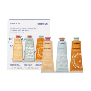 KORRES Moisturising Hand Cream Trio Set (3 x 50ml) كوريس مجموعة كريمات مرطبة بزيت اللوز اليوناني للعناية باليدين