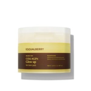EQQUALBERRY Collagen Glow Up Gel Toner 60-Toner pads 140ml ايكوال بيري تونر جل الكولاجين 60 قطعة تونر