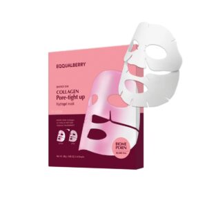 EQQUALBERRY Collagen Pore-Tight Hydrogel Mask (Pack of 4) 30gx 4pcs ايكوال بيري قناع الكولاجين الهيدروجيلي لشد المسام