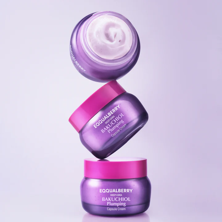 EQQUALBERRY DEEP CERA BAKUCHIOL PLUMPING CAPSULE CREAM 50ml  ايكوال بيري كريم لشد البشرة - Image 2