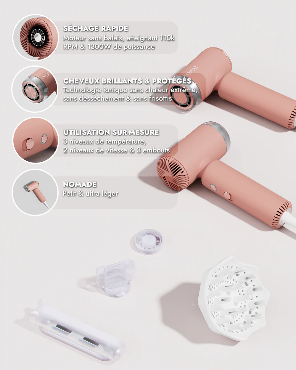 OSEE Hydra Blow Hair Dryer 1300W اوسي جهاز تجفيف الشعر - Image 4