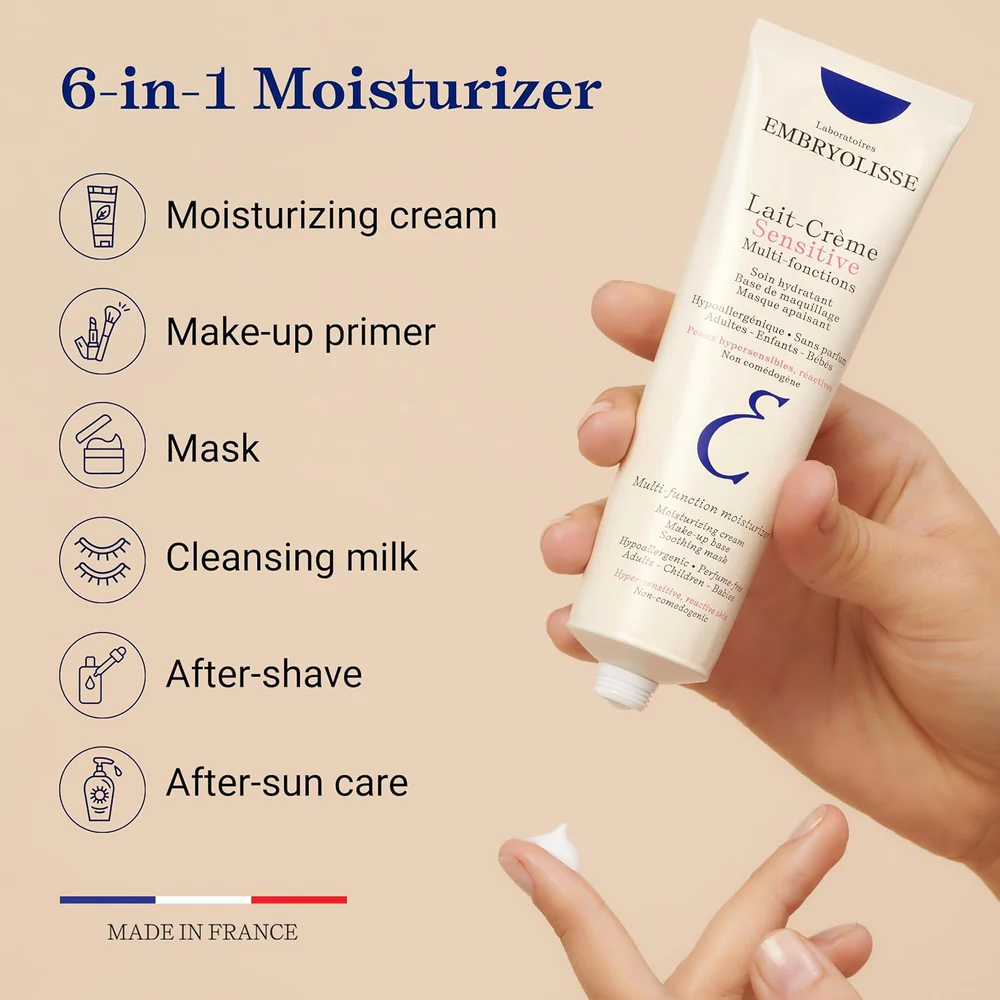 EMBRYOLISSE Multi functions Moisturizer cream for sensitive skin 100ml كريم مرطب ومعالج متعدد الاستخدامات مناسب للبشرة الحساسة - Image 5