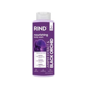 RIND PRO Nourishing BODY WASH 606ml - Juniper Extract & Black Orchid  ريند غسول جسم برائحة العرعر وزهرة الأوركيد السوداء