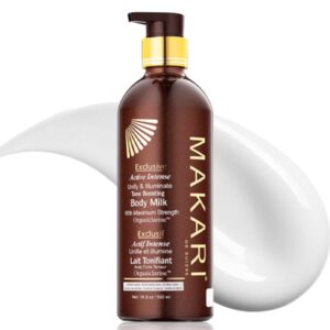 MAKARI DE SUISSE EXCLUSIF ACTIF INTENSE UNIFIE ET ILLUMINE LAIT TONIFIANT 500ml ماكاري حليب مفتح وموحد للون الجسم