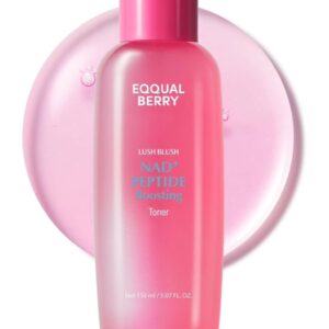 EQQUALBERRY LUSH BLUSH NAD+ PEPTIDE BOOSTING TONER (For All Skin Types) 150ml ايكوال بيري تونر متطور للعناية بالبشرة ومكافحة التجاعيد